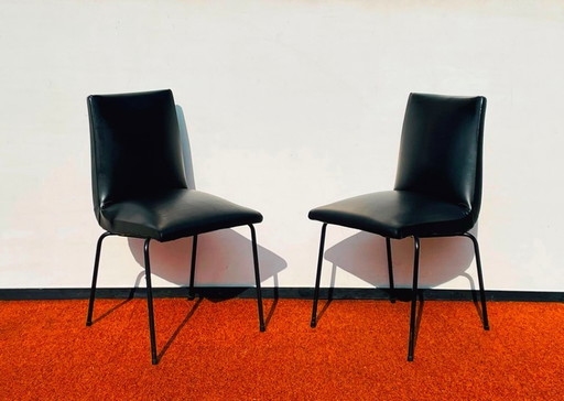 Pair of Robert chairs by Pierre Guariche for Meurop. 1960s Vintage