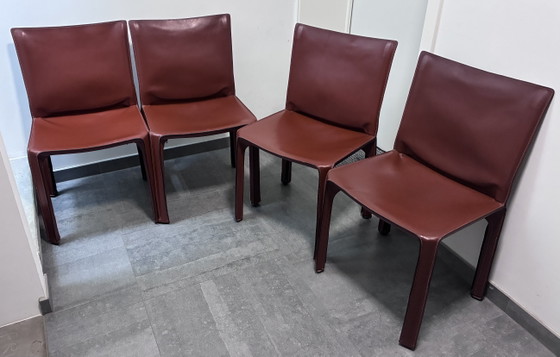 Cassina By Mario Bellini Leather Dining Chairs, 6 Pieces (photo 5 of 7)