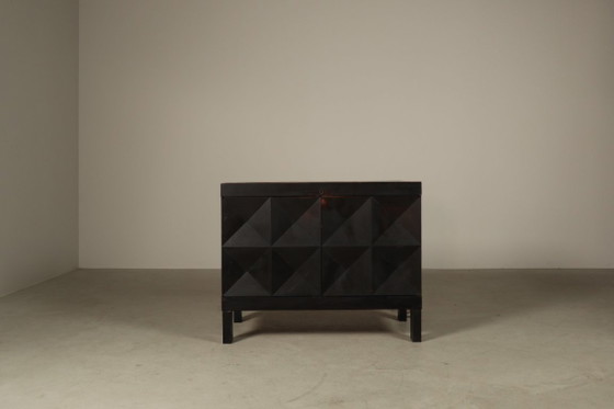 Jean Batenburg für MI Brutalistischer Getränkeschrank aus Ebonisiertem Eichenholz, Belgien, 1960er – Wood (photo 12 of 16)