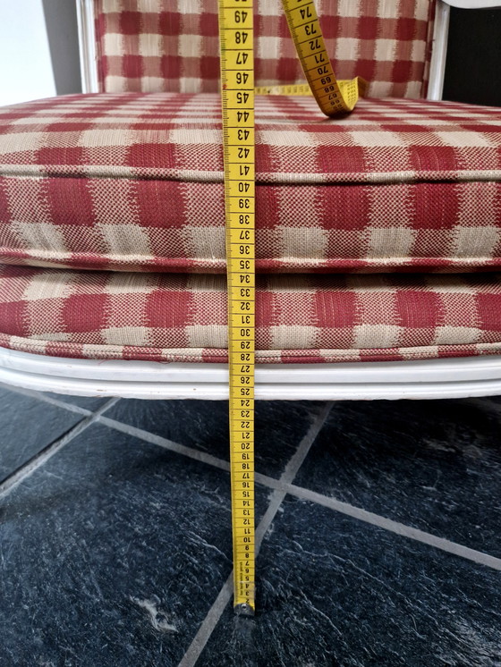 Image 1 of Chaise élégante à carreaux, confort d'assise parfait