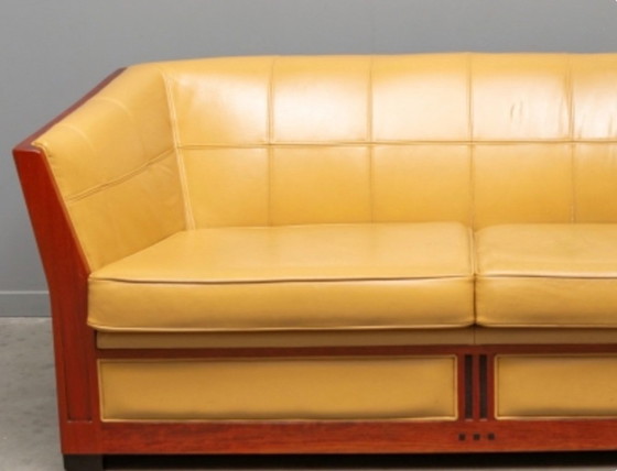Schuitema Art Deco Sofa Modell Lawrence – 3-5 Sitzer Sofas, Leather, Wood (photo 3 of 5)