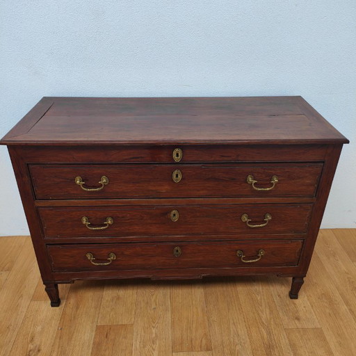Antieke Mahoniehouten ladekast, commode ladekastje