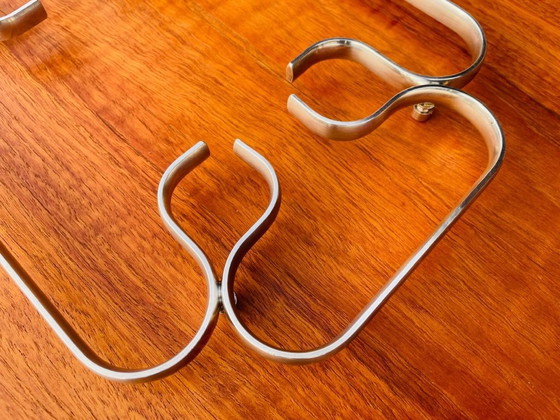 Image 1 of Art Deco, vintage, verzilverde onderzetter uit Italië, jaren 1940