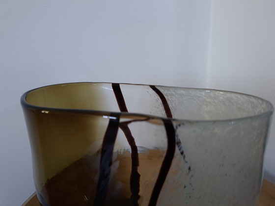 Image 1 of Substantiële Mondgeblazen Design Vaas - Scandinavische Stijl - Jaren '50/'60