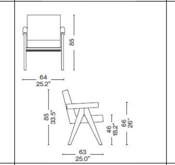 Image 1 of Pierre Jeanneret COMITÉ SILLÓN PEQUEÑO ESTRUCTURA-ESTRUCTURA