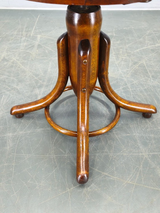 Image 1 of Bentwood Swivel Piano Stool Tatra Nabytok, Czechoslovakia 1940s
