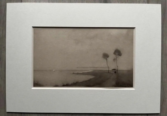 Image 1 of Jan Mankes 1889-1920 / Paisaje acuático en heliograbado original 1922