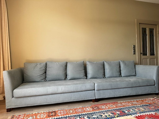 Canapé Flexform bleu nouvellement rembourré