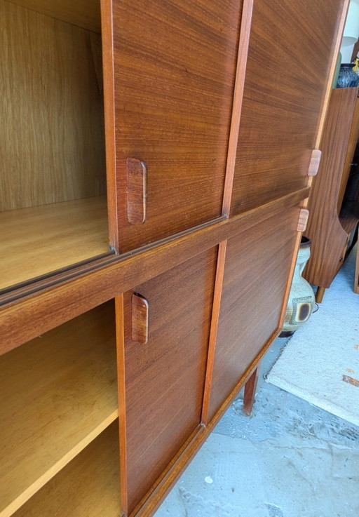 Vintage teakhouten highboard, jaren '60-'70