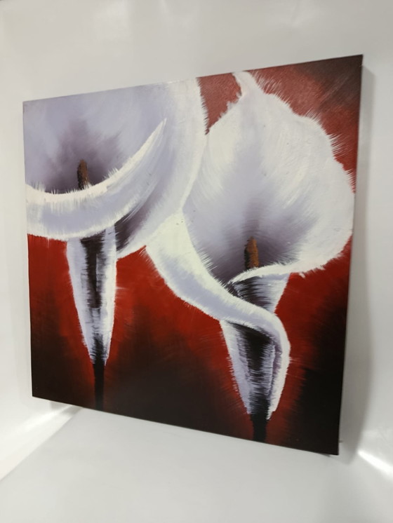 Image 1 of Hand-painted canvas artwork (70x70 cm) 