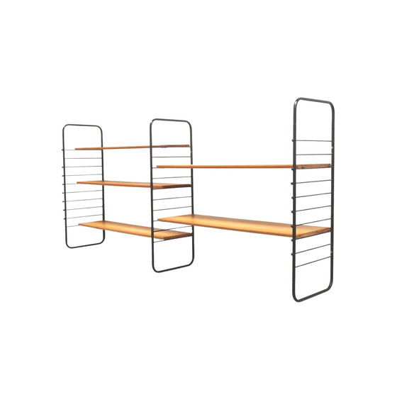 Image 1 of Vintage wandrek / wandsysteem met boekenplanken uit de jaren ’6