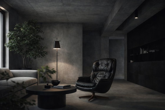 Image 1 of Vintage Mid-Century Scandinavian Modern Swivel Lounge Chair From Selig Imperial, 1970s