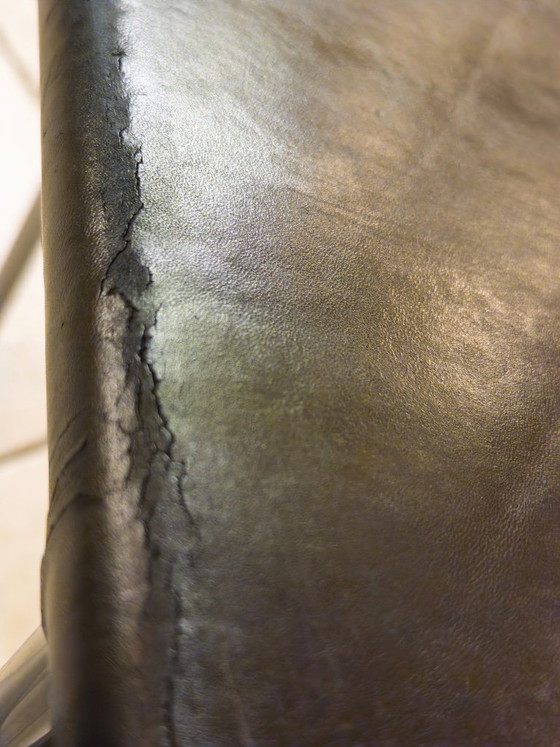 Image 1 of 3x Mario Botta – Latonda Stuhl für Alias, Italien, ca. 1987 (Version mit glattem Ledersitz, nicht perforiert)