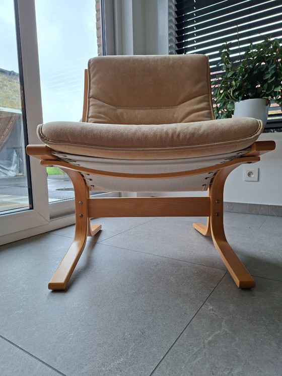 Vintage EKORNES Fauteuil – Showroommodel – Made In Norway – 2 zitsbanken, Polyester (photo 3 of 33)