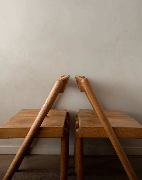 Image 1 of Sedie da pranzo vintage italiane Iva di Roberto Pamio e Renato Toso per Stilwood, 1972, set di 4