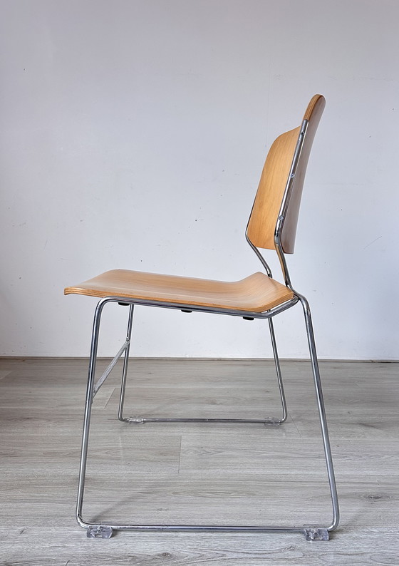 Image 1 of 6x Matrix Krueger houten design stoelen