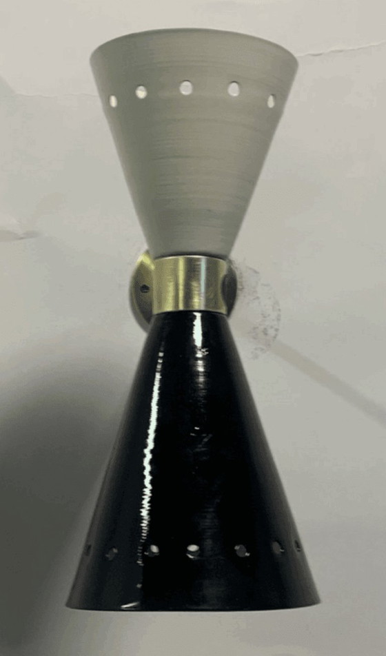Diablo Stilnovo Wall Light, 1950s, Metal, Black, Mid Century Modern (photo 3 of 5)