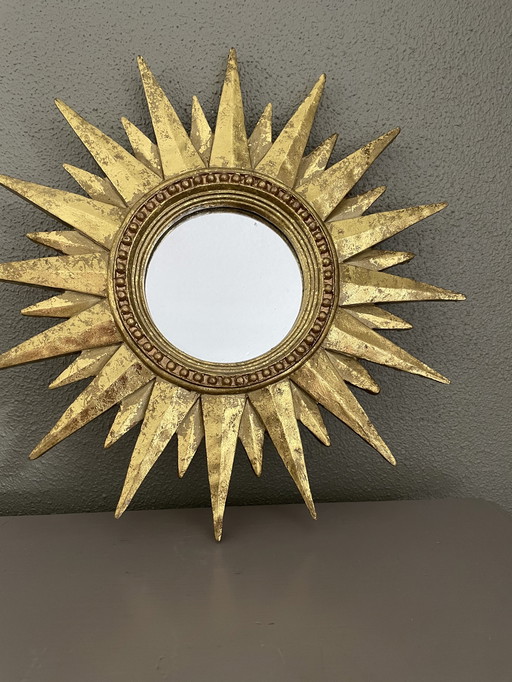 Solar mirror gold leaf and wood
