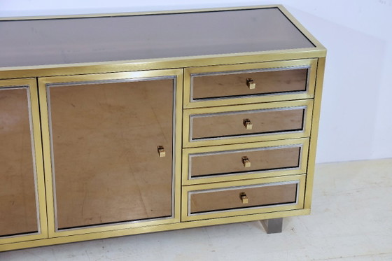 Rare 1970s Michel Pigneres Sideboard / Credenza – France – L'Angolo Metallarte Roma, Brass (photo 3 of 12)