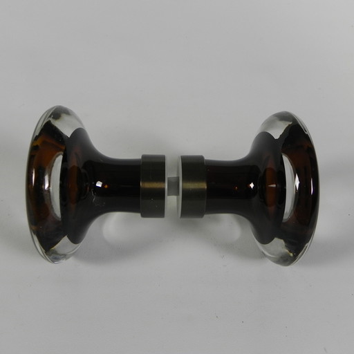 Seguso Deurgrepen in Muranoglas en Messing, Jaren '70