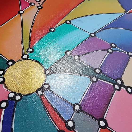 Image 1 of Kubisme A1361 - abstract schilderij XXL