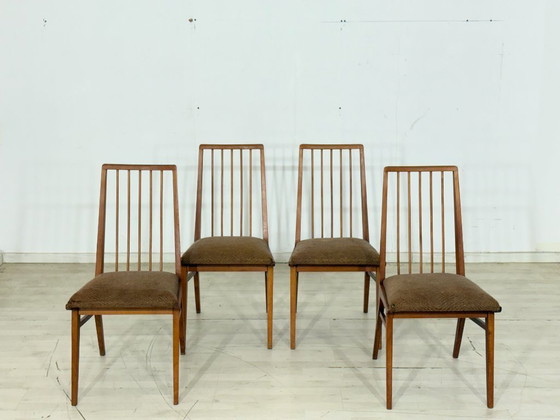 Image 1 of Ensemble de 4 chaises Hellerau vintage / chaises de salle à manger des années 1960