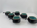 Ensemble de six tasses à thé japonaises modernes