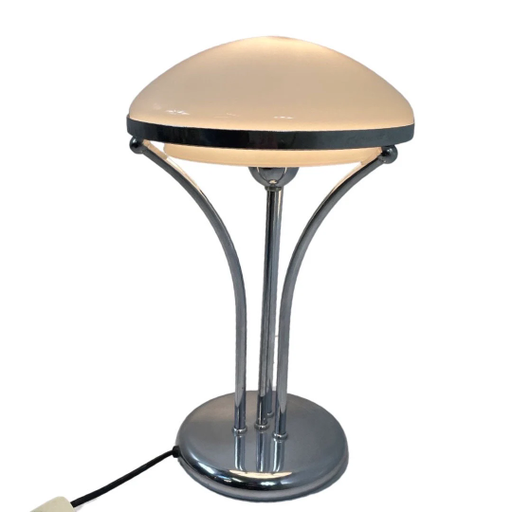 Stile Art Déco - Lampada da tavolo con vetro opalino