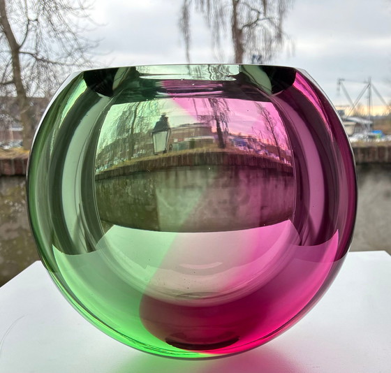 Image 1 of Grand objet unique en verre « SPRING » de George Broft 6,6 kilos !