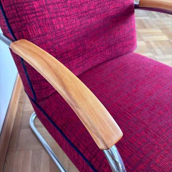 Image 1 of Funktionalistischer Sessel, restauriert, Tschechoslowakei