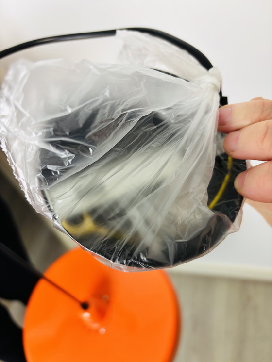 Image 1 of lampada a sospensione arancione a più livelli, design danese anni '70