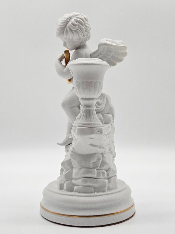 🕯️ Franklin Mint Biskuitporzellan-Kerzenständer „Amorini Di Pompei“ 1987 (Gianni Benvenuti) (photo 2 of 11)