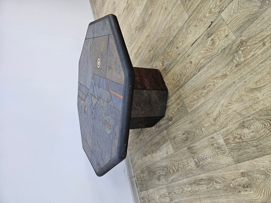 Nederlandse Salontafel van Paul Kingma, jaren 80 – Koffietafelboeken, Copper, Brass, Brutalist (photo 8 of 17)