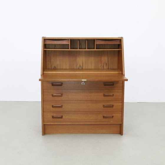 Image 1 of Vintage Danish Chest of Drawers/Secretaire Teak, 1960S