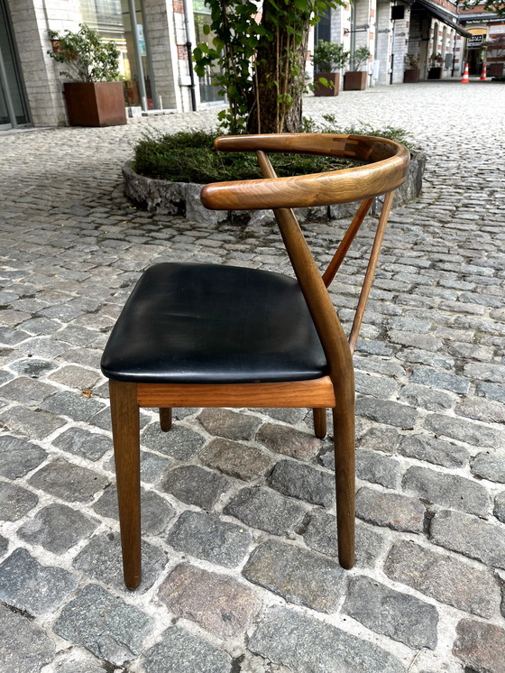 Image 1 of 4 sedie di Henning Kjaernulf, per Bruno Hansen, Danimarca, anni '50