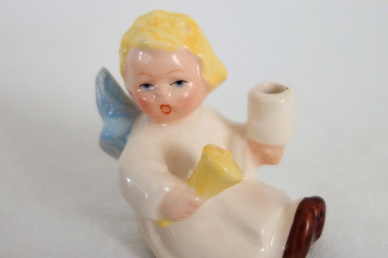 Image 1 of 3 Figurines Hummel Goebel Lustre Ange Vers 1950