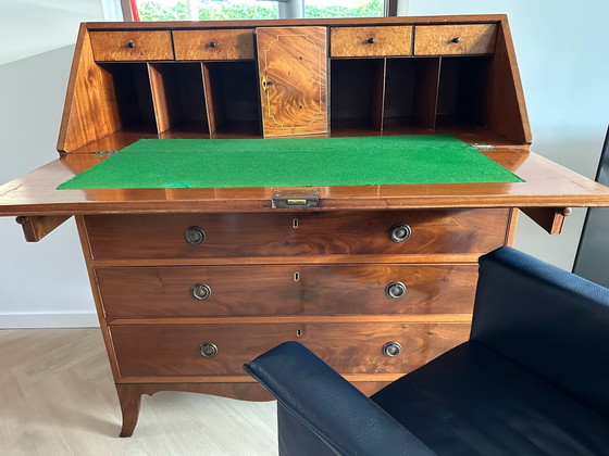 Secrétaire du 18ème siècle. – engels antiek, Buffet bas, Textile, Bois (photo 10 of 12)