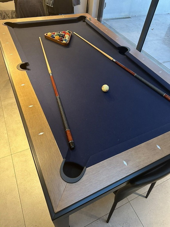 Image 1 of Mesa de billar de lujo con cama de pizarra 7ft Fusion Pool Dining/Diner