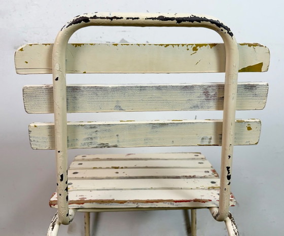 Image 1 of Vintage beige industriële stoel, jaren 60