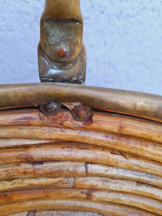 Cesto in rattan e ottone, 1970 – Oggetti decorativi, Brass (photo 7 of 12)