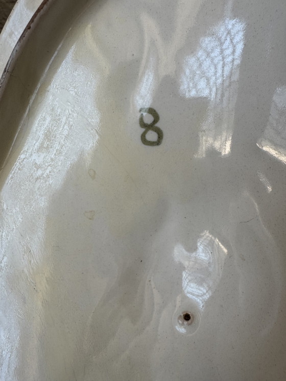 Image 1 of 18th century Moustiers earthenware vegetable dish