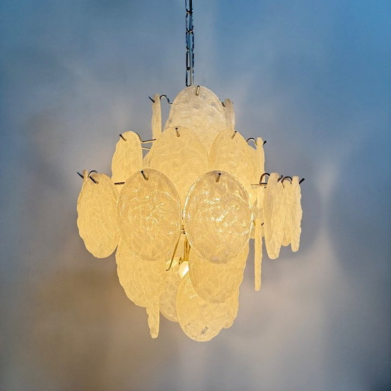 Image 1 of Mid-eeuwse kroonluchter met lucite schijven , 1970