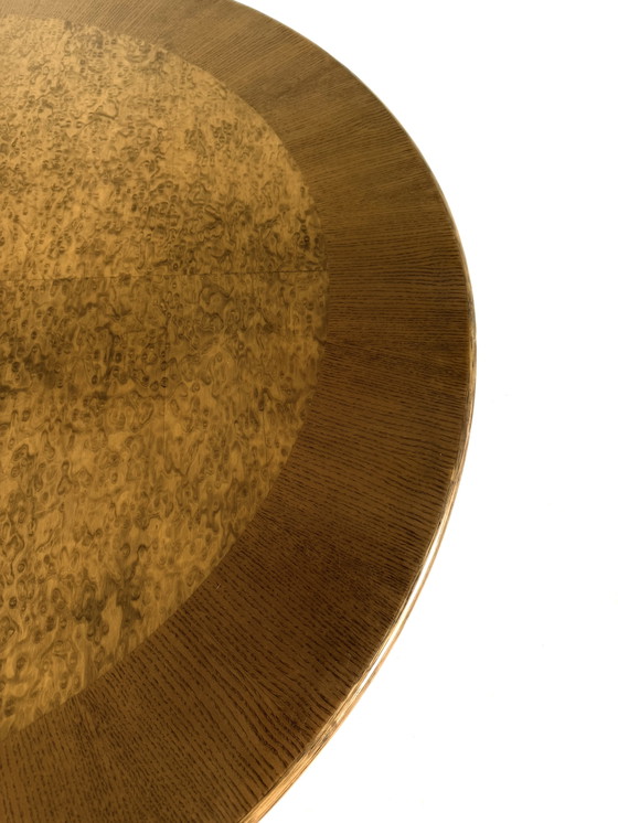 Image 1 of Vintage wortenoten verlengbare eettafel, Italië ‘70