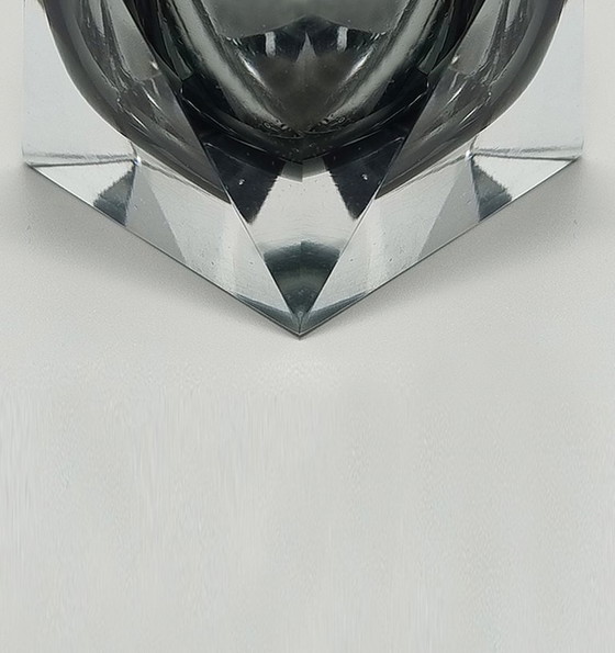 Image 1 of Briquet de table exceptionnel des années 1960 en verre Sommerso de Murano, signé Flavio Poli pour Seguso