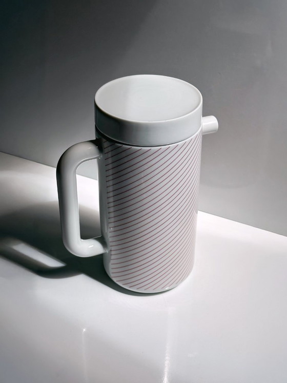 Image 1 of Melitta Friesland caffettiera da tè Lutz Rabold Life Magic Red Postmodern Memphis Milano 80s 90s Porcellana