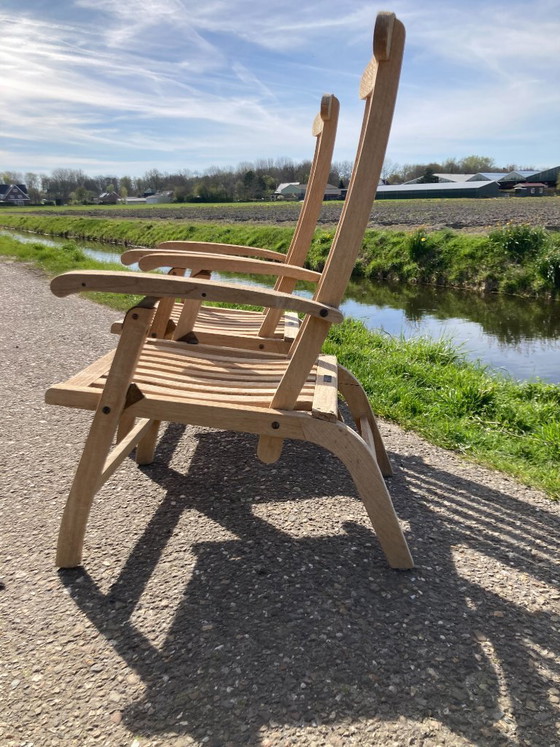 Image 1 of Set van 2 of 4 Garden Lounge chairs, top kwaliteit als NIEUW
