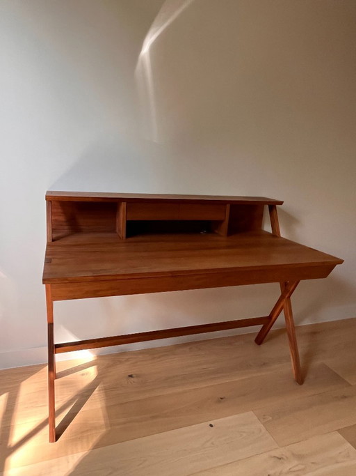 Riva 1920 Navarra Bureau - Massief Notenhout - 130 Cm Breed - Italiaans Design – Wood