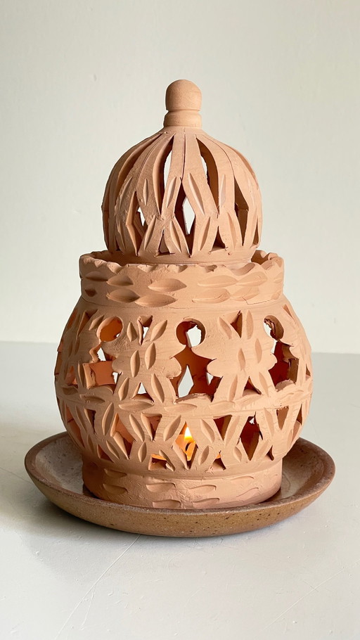 CANDLEPHORE Handmade candle jar in TERRACOTTA