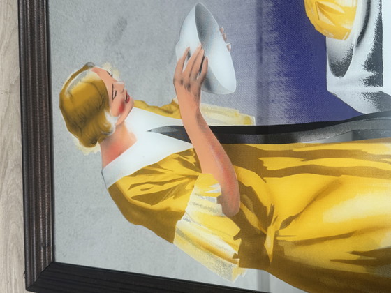 Image 1 of Vintage Oetker Pudding Reclamespiegel – zeldzaam & decoratief