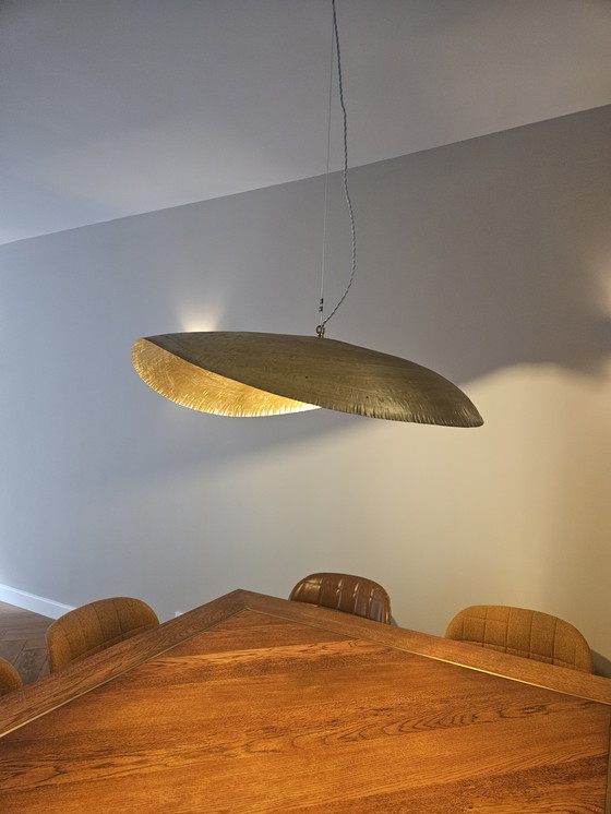 Image 1 of Mesa de comedor roble y latón